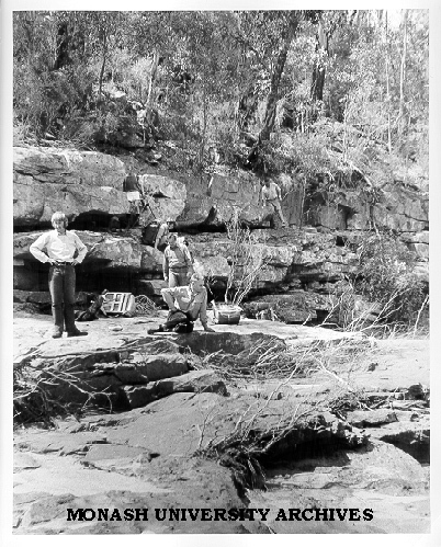 Dr Jim Warren and team investigating Devonian sites in Genoa River area of Eastern Victoria