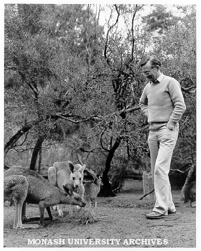 Associate Professor Tony Lee with marsupial friends