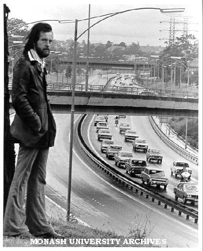 Lecturer Mr Tony Richardson looking out over southeastern freeway