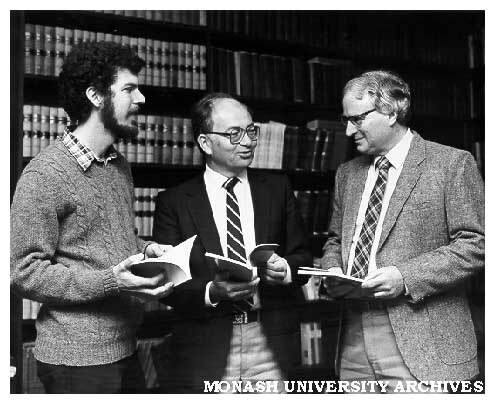 Australian Tax Forum editor, Mr Rick Krever (left) with co-editors Professors Robert Baxt and John Head