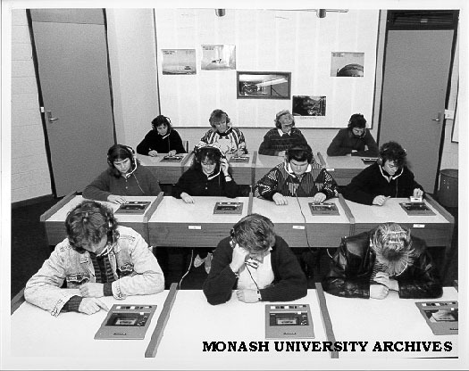Students in Language Laboratory
