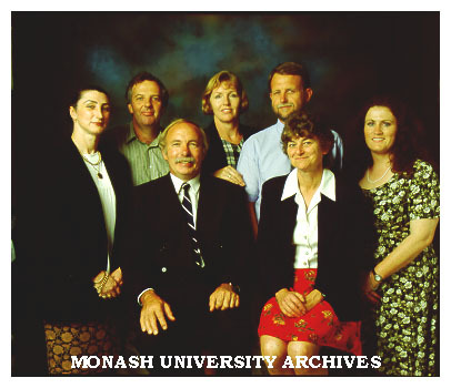 Year 11-12 teachers awarded fellowships to teach at Monash, from left: Ms Tanya Kantanis, Mr Roger Brown, Mr John Raven, Ms Catherine Lang, Mr Tom Fisher, Ms Carol Bullimore, and Ms Angela Vaughan
