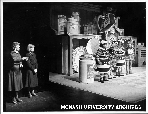 Sign language translators at 'The Gingerbread Man' at the Alexander Theatre