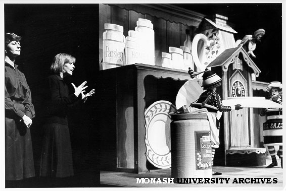 Sign language translators at 'The Gingerbread Man' at the Alexander Theatre