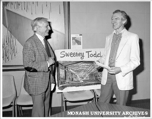 Graham McGuffie receiving Garnet H. Carroll Prize from Professor John Legge