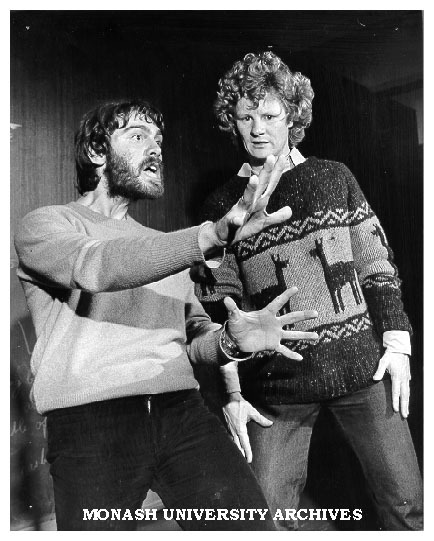 Theo Tzalkitzakos and Rod Charles rehearsing for 'Hippolytus'