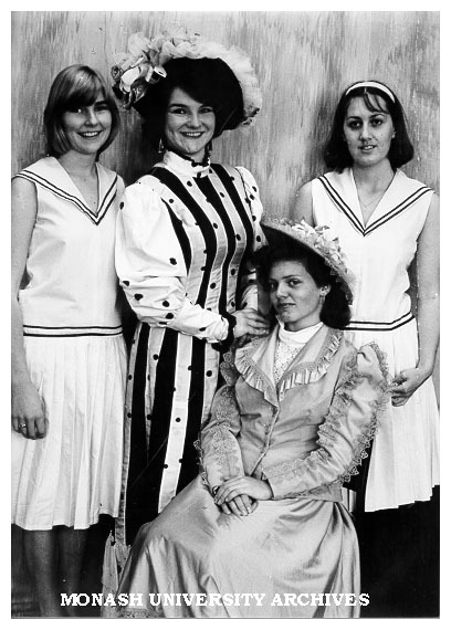 Cast members of 'Hello Dolly', from left: Sue Webb, Rozlyn Gaffney, Angela Russell, and Vanessa Pilgrim (seated)