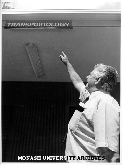 Transport supervisor Jim McDonald pointing to one of the consequences of working in a university