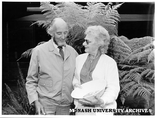 Information Officer Mr Keith Bennetts and Arts and Crafts administrator Mrs Betty Thompson