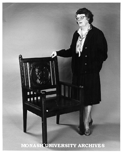 Ms Caroline Piesse with Monash chair