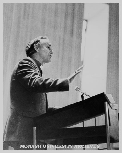 Anglican Archbishop of Melbourne David Penman speaking at university service