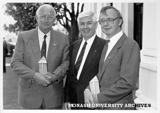 Doug Ellis (left), Brian Powell State Chairman of the Advance Australia Foundation and Professor Michael Adamson