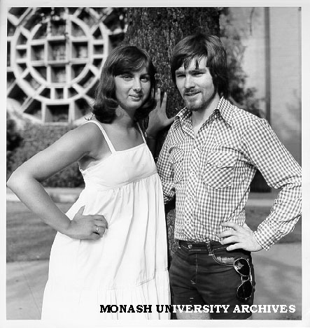 Caltex Woman Graduate of Year Wendy Watts, with fiancee Ian Richards