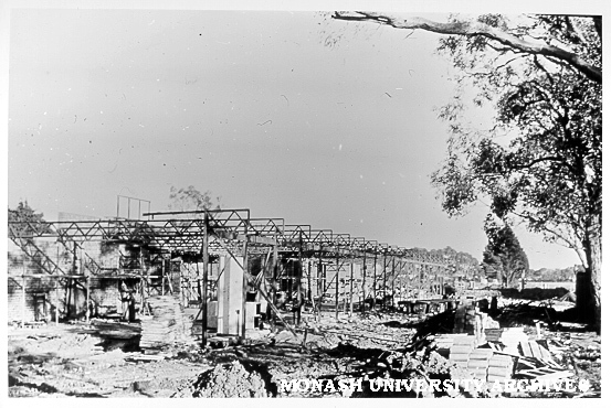 Chemistry laboratories under construction, July 1960
