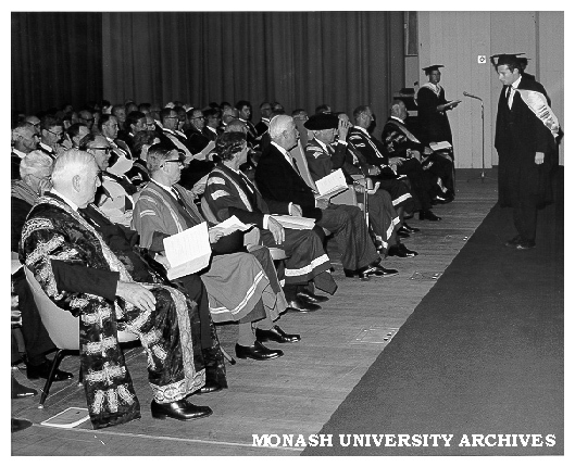 Graduation ceremony and installation of Sir Douglas Menzies as Chancellor