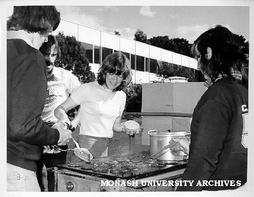 Engineering students barbecue