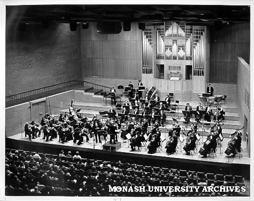 Melbourne Symphony Orchestra on stage at Robert Blackwood Hall