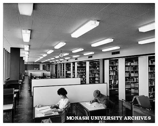 Interior of Science-Engineering library, 21 December 1962