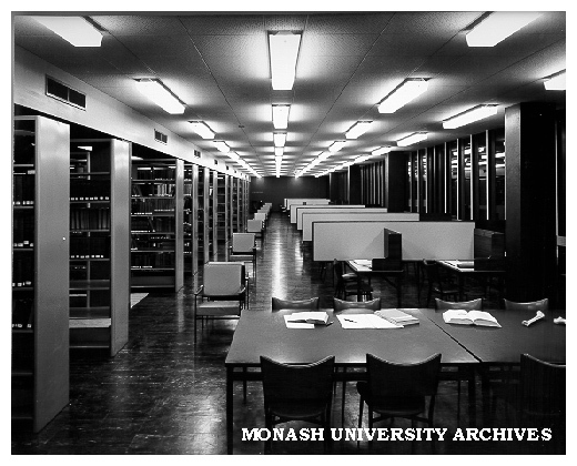 Interior of Science-Engineering library, 21 December 1962