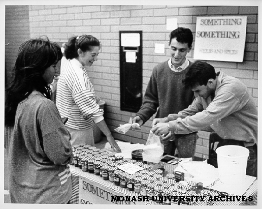 Students and Friday market regulars, Andrew and Tony