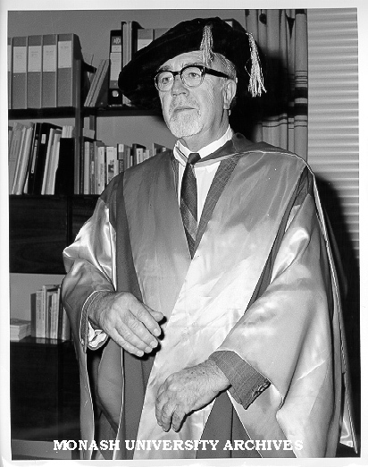 Dr C. B. Christesen after award of honorary Doctor of Letters