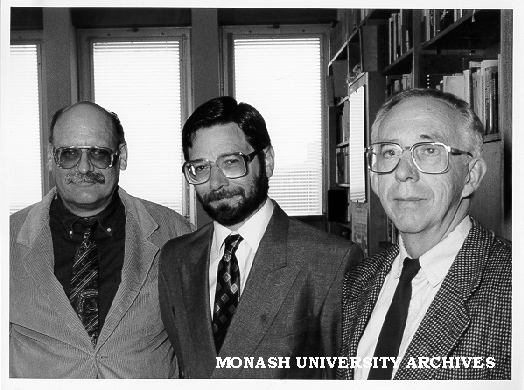 Dr Christopher Court (left), Professor J. Bruce Jacobs and Professor Stuart Robson