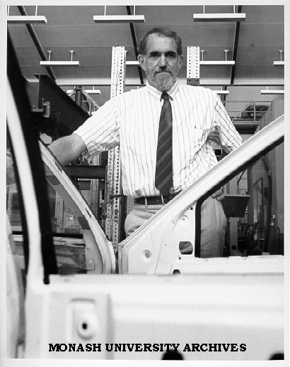 Professor Noel Murray examining design of modern car