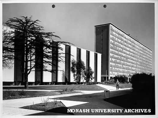 Menzies building and Main library seen from Administration