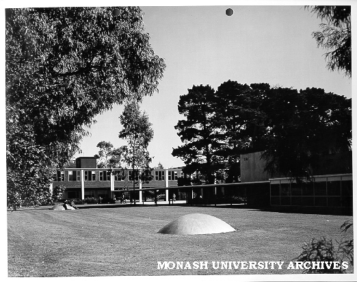 Science courtyard with Clive Murray-White's 'Domes'