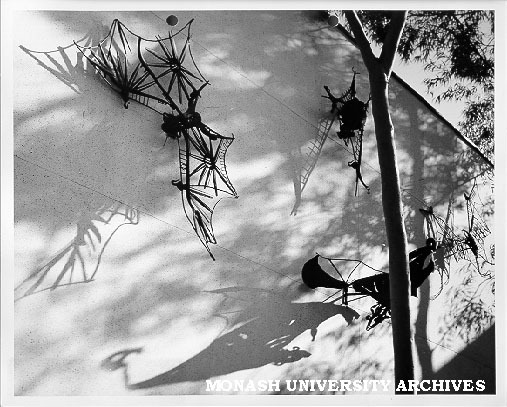 Clifton Pugh's 'Flying Foxes' on wall of Zoology lecture theatres