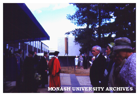 Dignitaries leaving dais after opening ceremony
