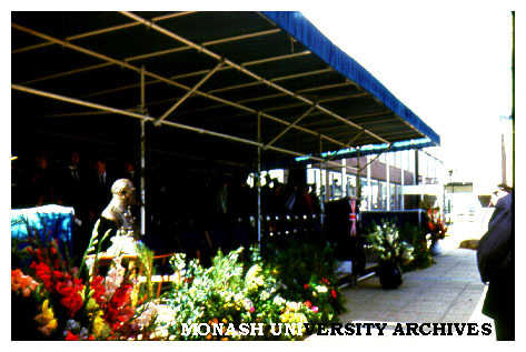 Opening ceremony, with bust of Sir John Monash in left foreground