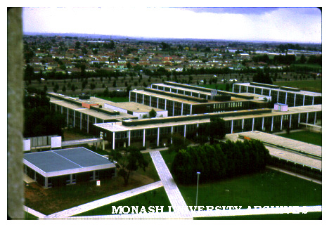 Raised view of Science buildings