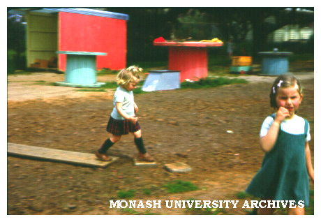 Girls playing at Birch Cottage