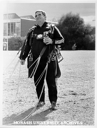 Skydiving Club member Bill Kenny