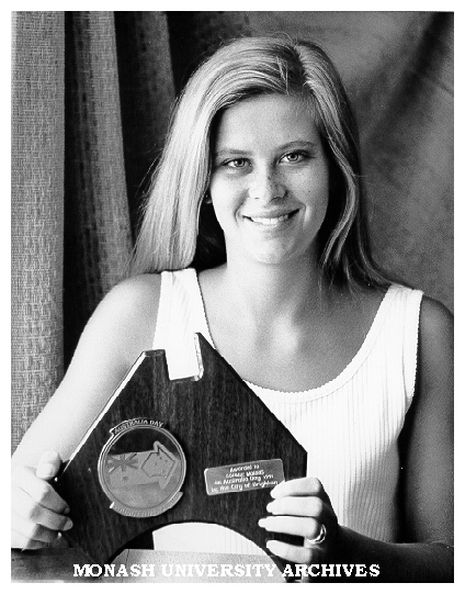 Medical student Sophie Morris with Brighton Council Australia Day Young Citizen Award