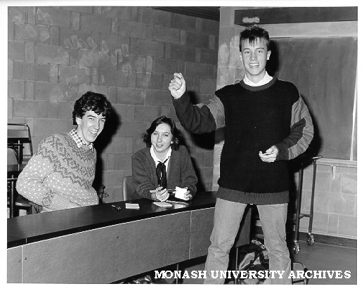 Debating team, from left: Greg Wheeler, Simone Dolista and William Mooney