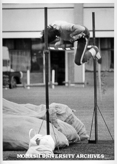 Monash jumper Joe Scully at Tertiary Athletics Championships