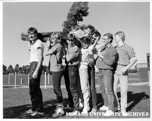 Organiser Kerrin Fennessey demonstrating event in Sports and Recreation Association's '25-athon'