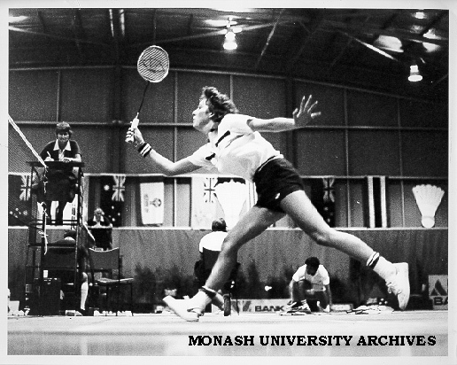 Karen Phillips competitor in Australia Games badminton