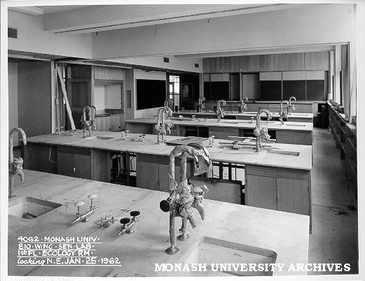 Senior laboratories under construction, 25 January 1962