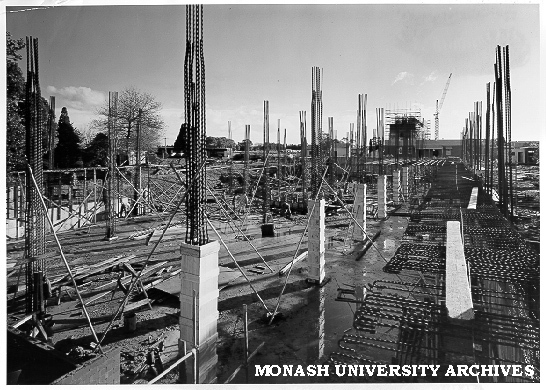 Central [Hargrave] library under construction 24 May 1962, looking south west