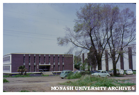 University Offices east entrance, January 1965