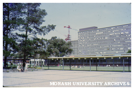 Engineering buildings, January 1965, with Menzies building in background