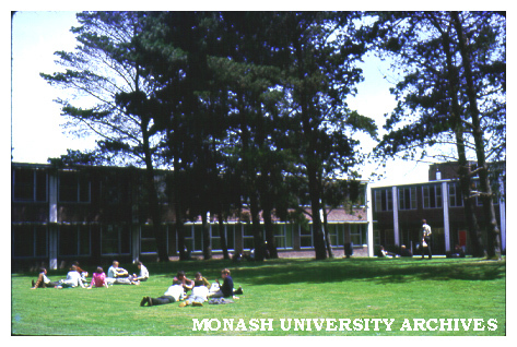 Lawns in Science area, January 1965