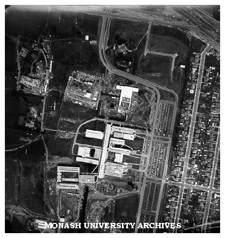 Aerial view, 1 October 1962, with Beddoe Avenue in foreground