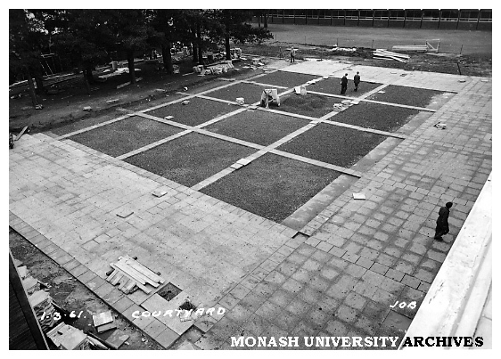 Science courtyard, 1 March 1961