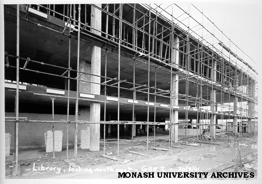 Science-Engineering library under construction, 30 August 1961