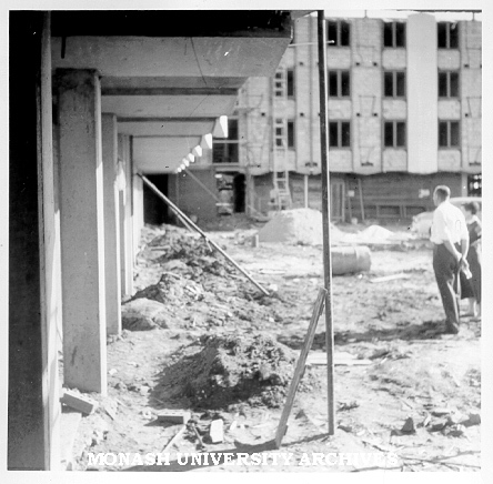 Deakin Hall under construction, 16 January 1962
