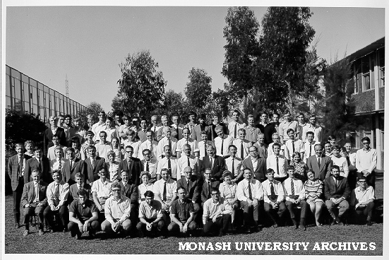 Physics department staff, April 1970